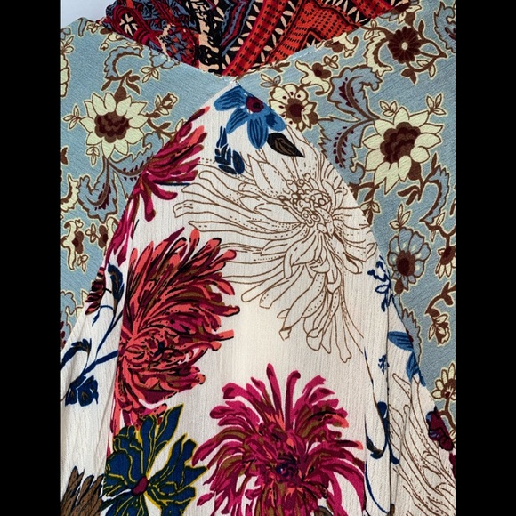 Boho Kimono Patchwork Cardigan XL/1X Tribal Floral - Picture 6 of 7